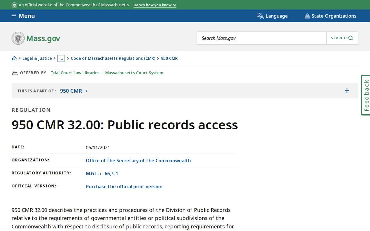 Milton residents directory Massachusetts public-records access regulation