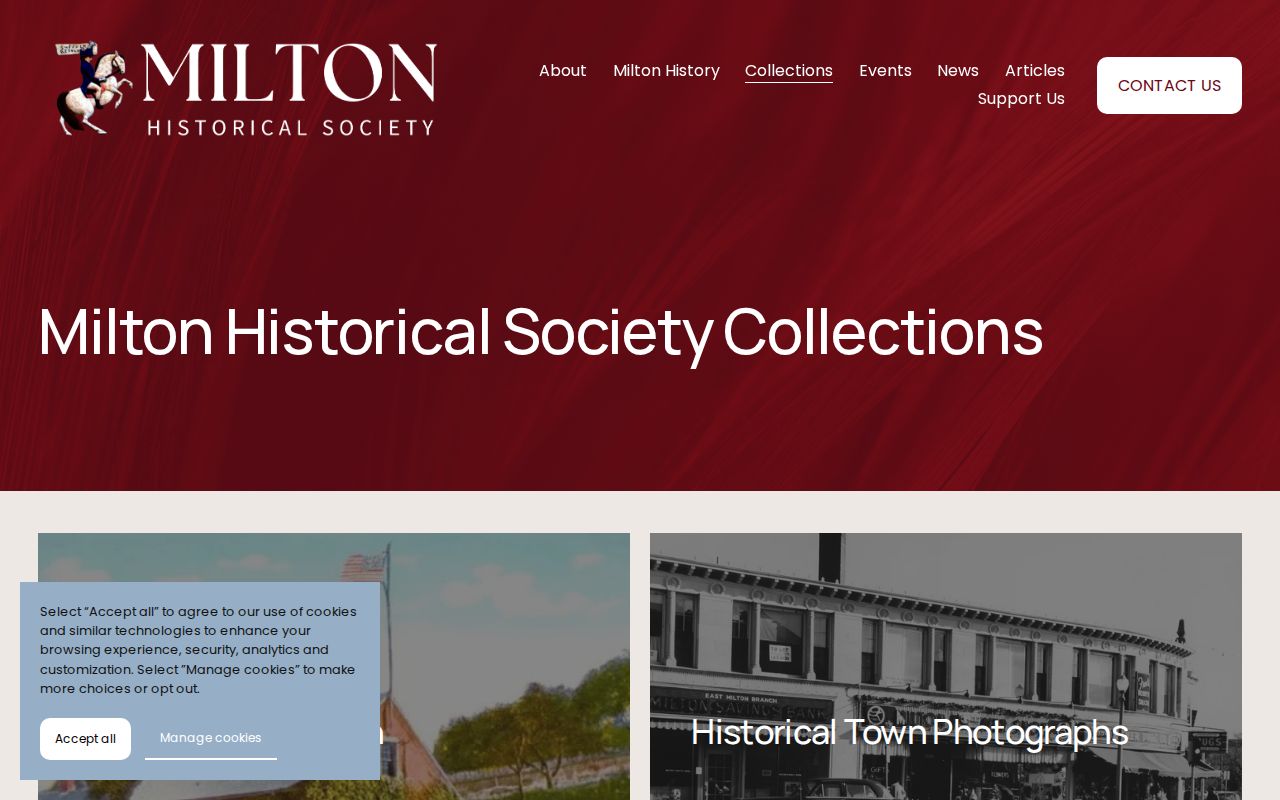 Milton historical directory context in Milton Historical Society collections